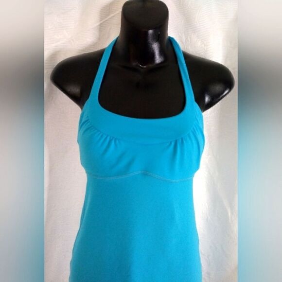 Lululemon Athletica Turquoise Long Halter Tank Top SZ small - Picture 3 of 16